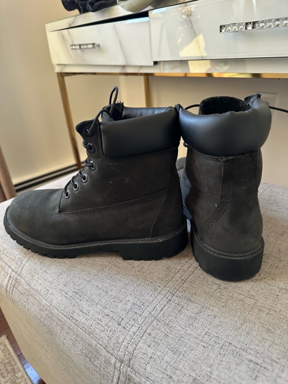 Timberland Men’s Black Waterproof Lace-Up Work Boots
